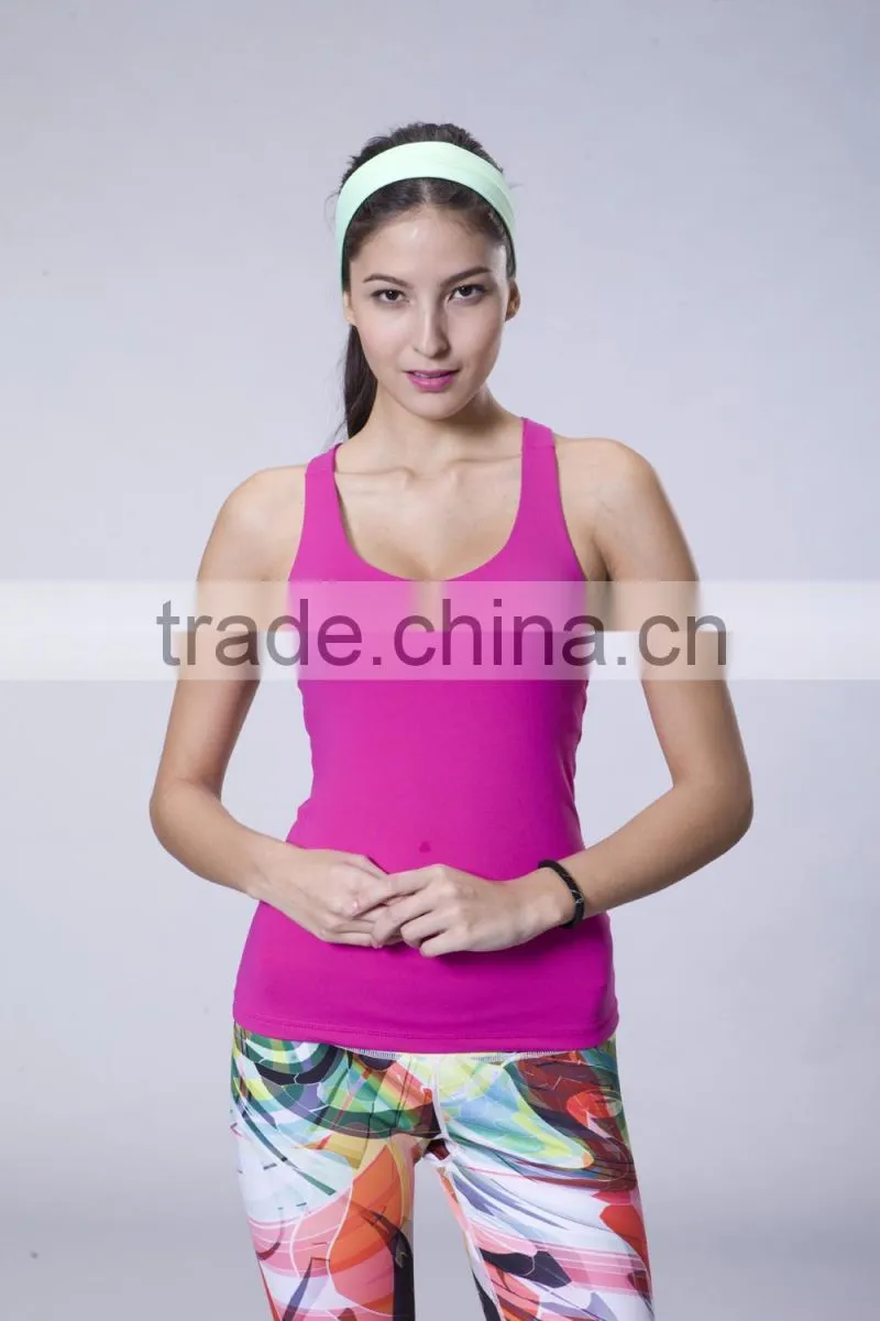 Custom Logo Women Yoga Gym Wear Workout Outfit Tank Top