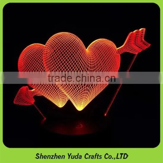 Special Modern Gift Valentine'S Gifts Cupid'S Arrow Love Heart Desktop Lamp