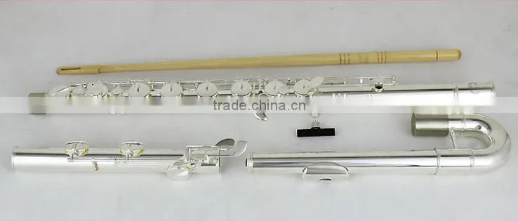 bass flute silver plated C key offset G key