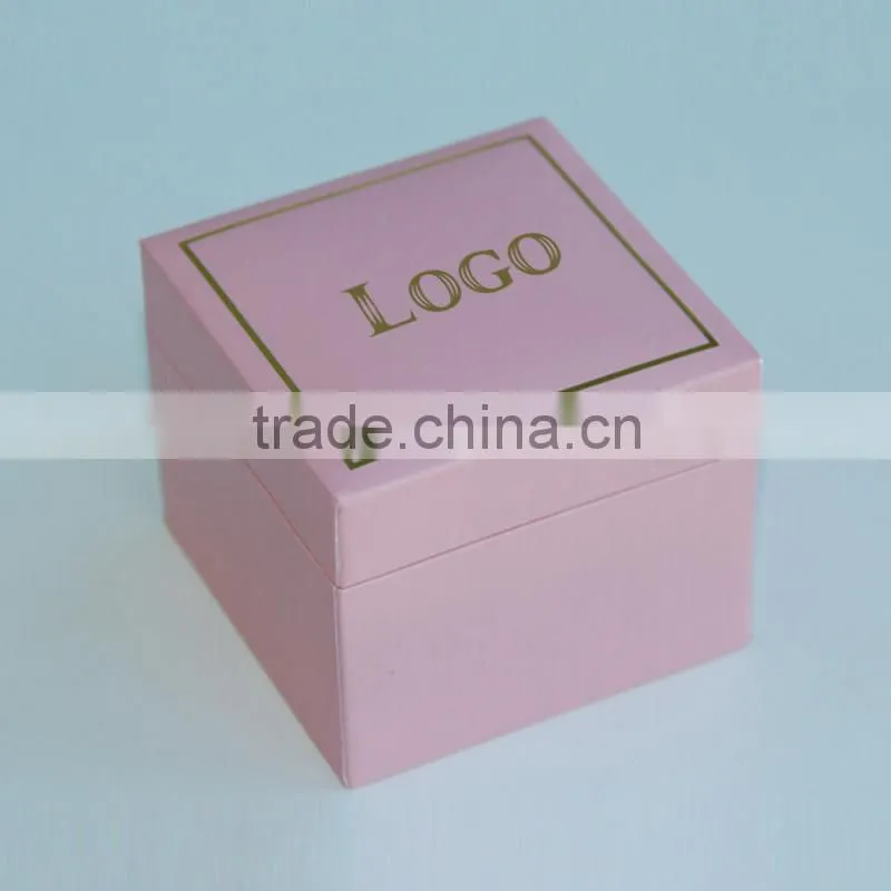 Luxury custom made pink jewelry boxes with sleeve and velvet lining