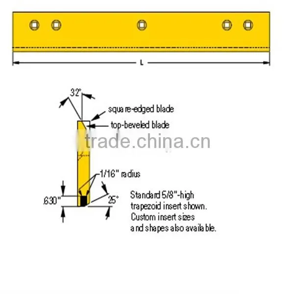 Best-003 snow plow insert made of tungsten carbide scrap