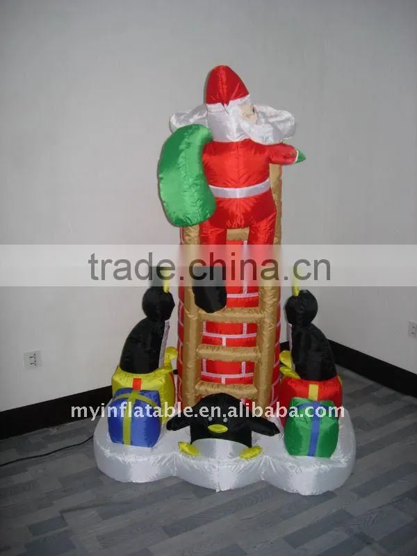 inflatable outdoor santa in polar bear