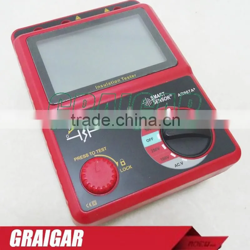 Smart Sensor AR907A+ 100-2500V Digital Insulation Meter Tester Megger MegOhm !!NEW!! AC / DC voltage tester