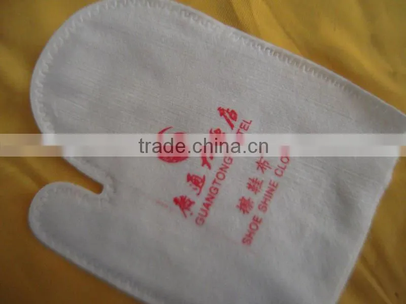 Hotsale hotel shoe polish mitt