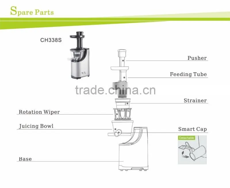 new design high quality good slow juicer extractor slow speed juicer with CB CE GS ROHS LFGB