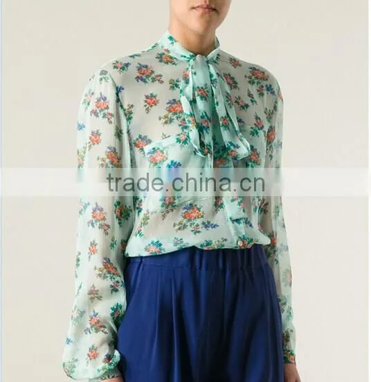 Long Sleeve Women 100% Silk Shirts