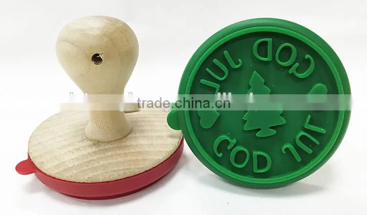 unique funny silicone and wood cookie stamp baking stamp baking tools