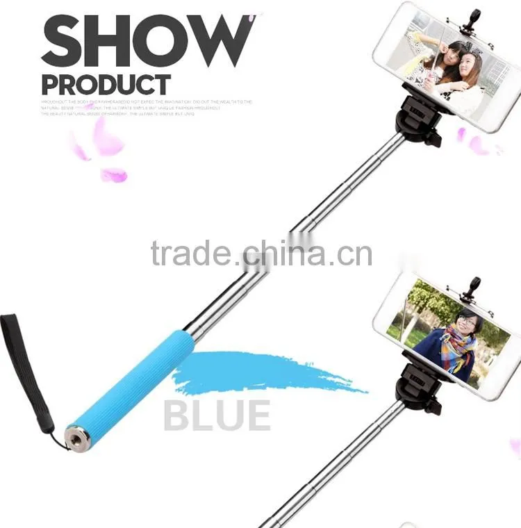 2015 new stick selfie with bluetooth custom selfie-stick for cell phone