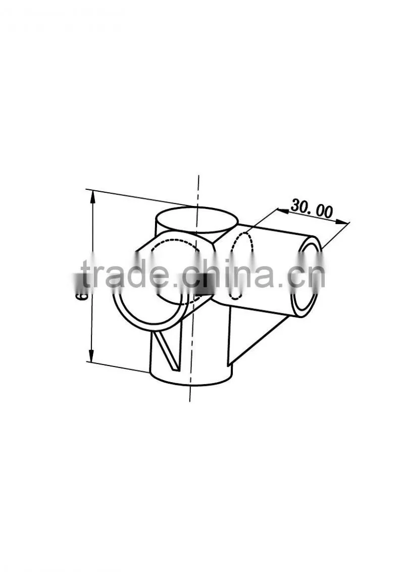 JY-A006|Plastic connectors for composite pipe|Durable plastic joint for furniture|Durable industrial plastic connector