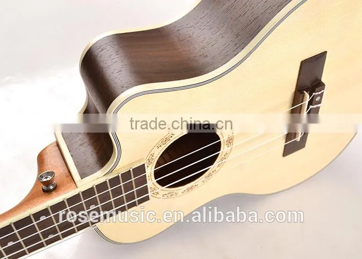 26 inch cutaway ukulele china high quality cheap wooden guitar (UK230-26C)