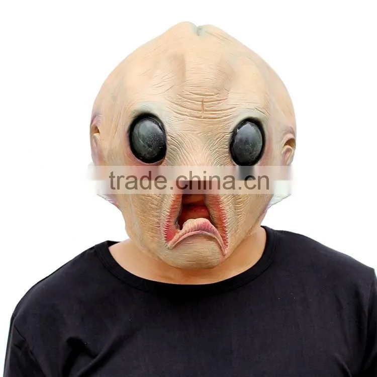 Scary Halloween Costume Alien Latex Head Mask for Party