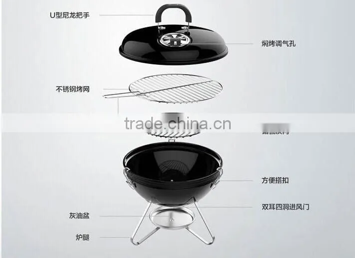 2015 new protable charcoal bbq grill outdoor charcoal bbq grill