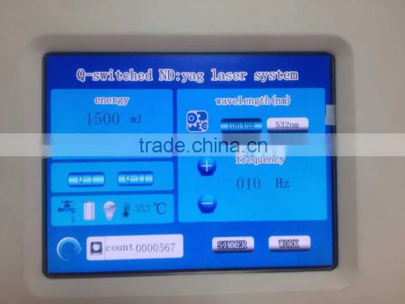 Safe&effective 1064nm 532nm single pulse q switched nd yag laser