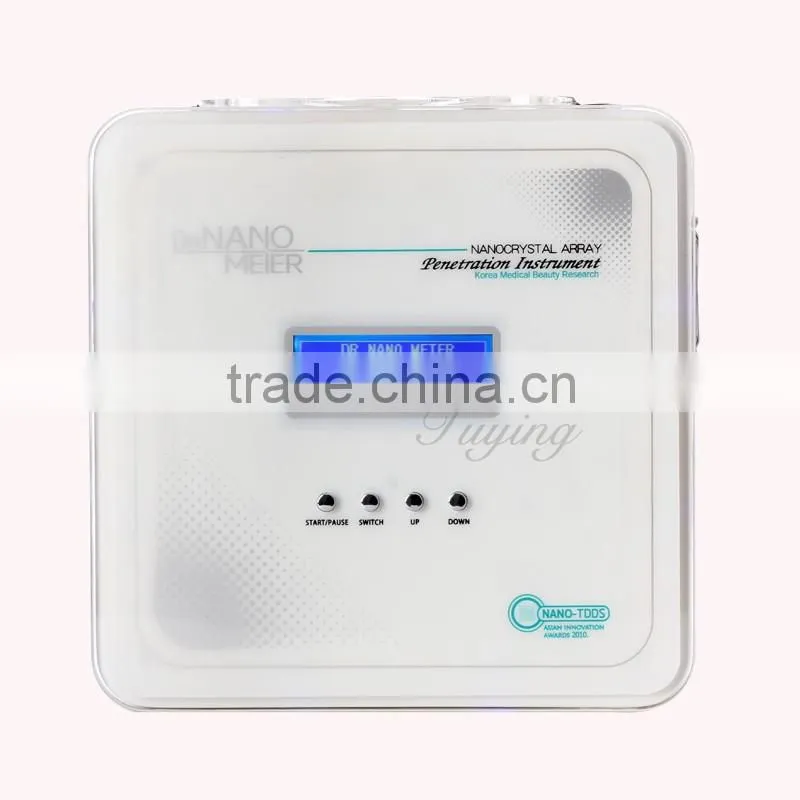 Portable home use treament no-needle mesotherapy device