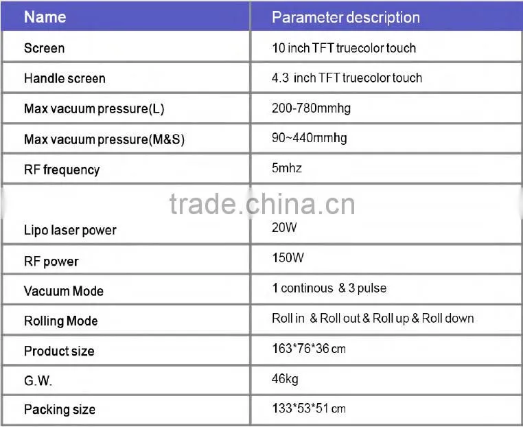 alibaba french china vacuum fat cellulite machines rf skin tightening equipment