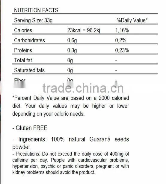 GUARANA SEEDS POWDER 200g - GOLA GUARANA