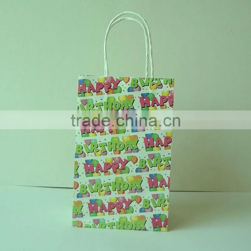 2014 hot sale personized printing birthday bag with customized printing and logo