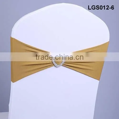 wholesale light purple spandex chair cover chair band with buckle