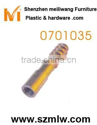 Steel zinc plated confirmat one piece screw bolt and connector fastener