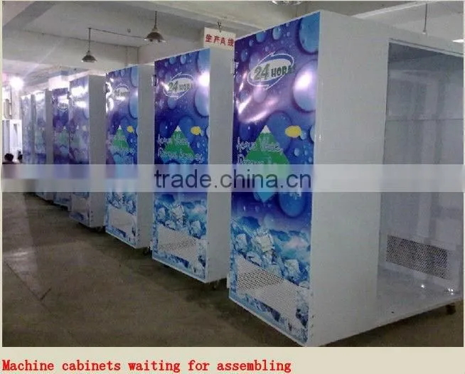 ice vending machine for sale with 280kg/day ice capacity with IC card and coins