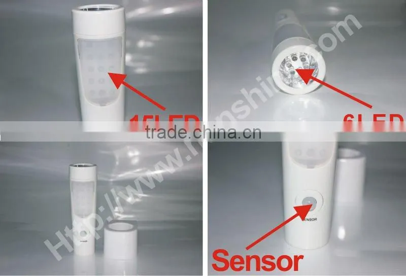 high quality ABS recharger emergency pir motion sensor led light with 14+6 led