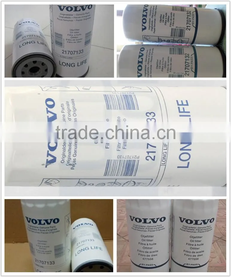 Chinese manufacturer excavator oil filter 21707132, excavator filter