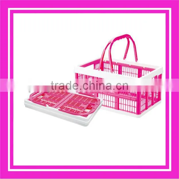small basket in bathroom / plastic basket with hanger