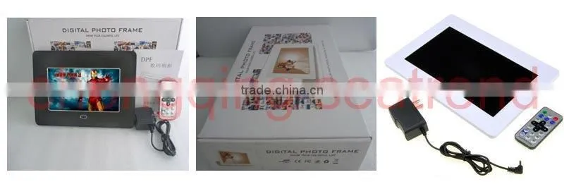 Black/White/Display 8 inch LCD screen High quality Digital Photo Frame/ digital photo frame with tv tuner