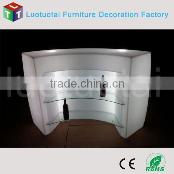Modern mobile round led bar counter with RGB color changing