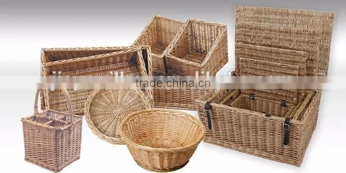 Chinese willow wicker basket manufacture, different kinds of willow wicker hamper basket wholesale