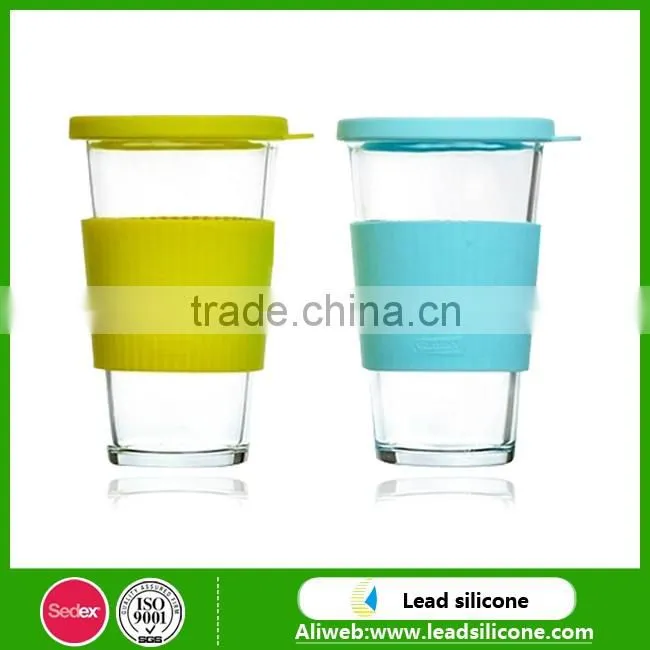 Silicone Cup With Cup Sleeve High Temperature Resistent Silicone Cup Sleeve