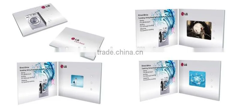 3.5 inch video greeting card display digital photo frame video brochure