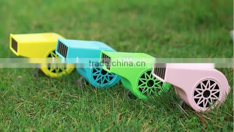 Creative mini fan summer hand-held whistle Cool fan new ultra-thin portable two tranches variable speed fan
