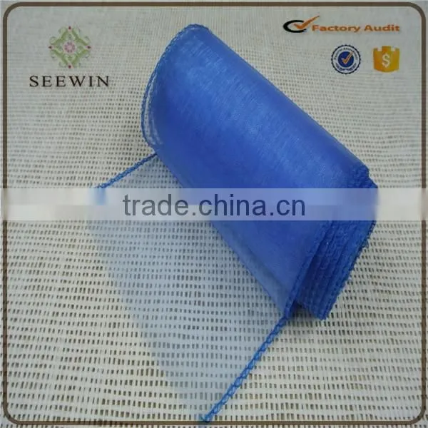 transparent silk colorful organza roll for flower wrapping and wedding decoration
