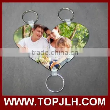 Chinese supplier new products sublimation key chain for couples gift
