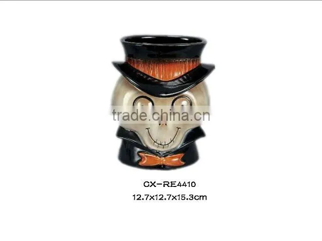 ceramic pumpkin --dolomite candle holder--electricplate finished pumpkin--Halloween Pumpkin Candle Holder