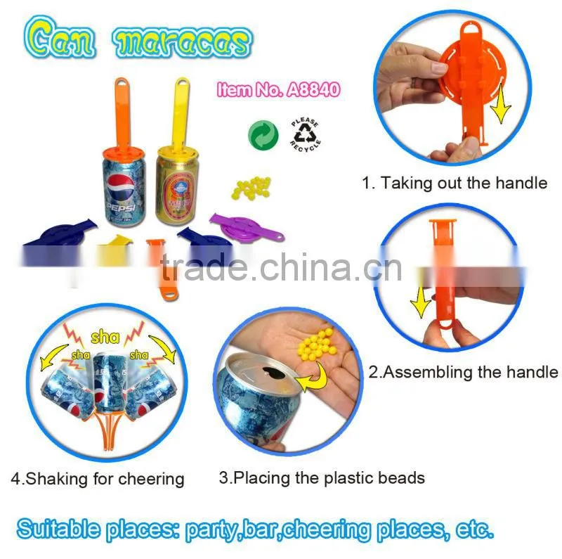 2014 newly-developed DIY plastic can maracas