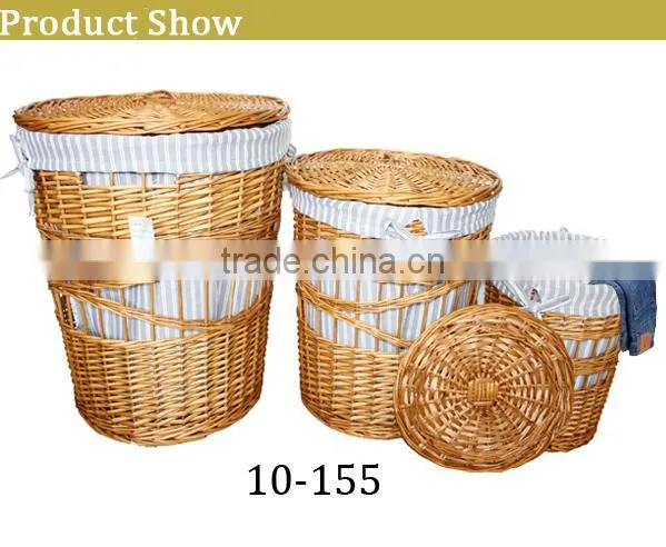 cheap wholesale moroccan wicker baskets with lids set of 3