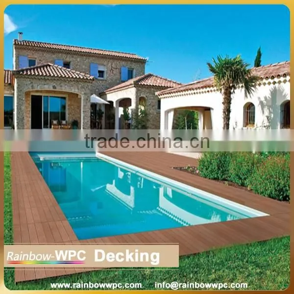 Size 140*25 mm WPC Hollow Decking, PE Decking