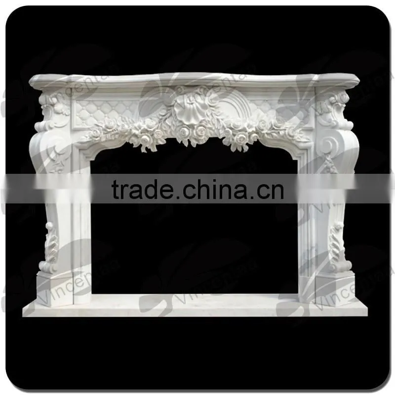 Popular Design Antique Marble Fireplace Mantels with 15 years Factory