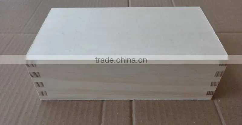 unfinished pine wooden box