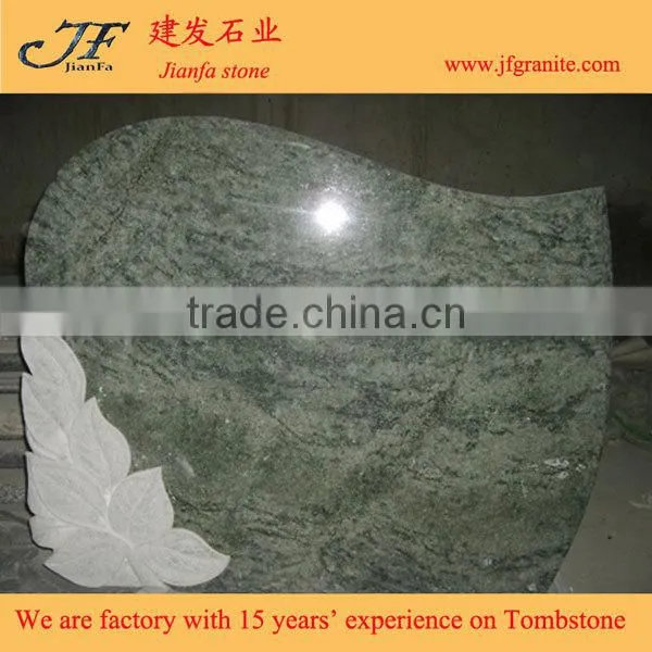 Different Colors Flower Granite Carved Beautiful Gravestone