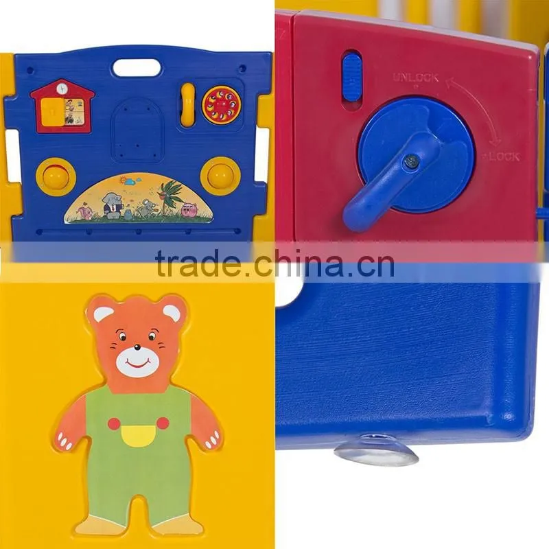 Hot selling plastic fence panel large adjustable playpen baby 2016