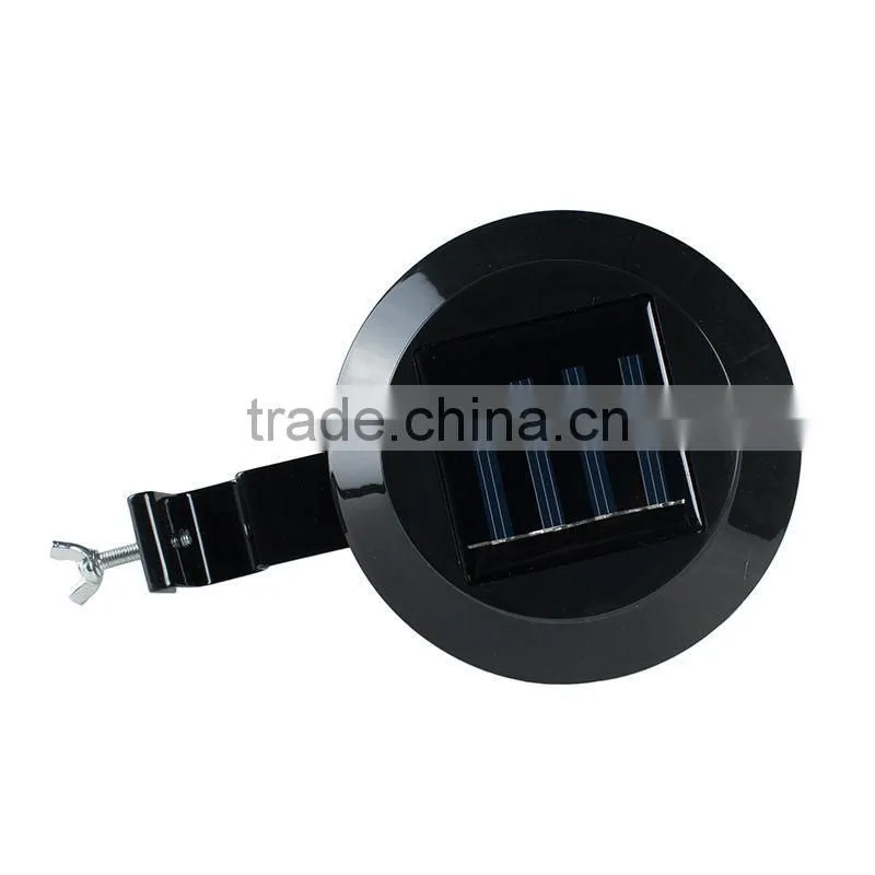 Solar Power Led Path Mount Fence Lamp Outdoor Garden Wall Landscape Light Black