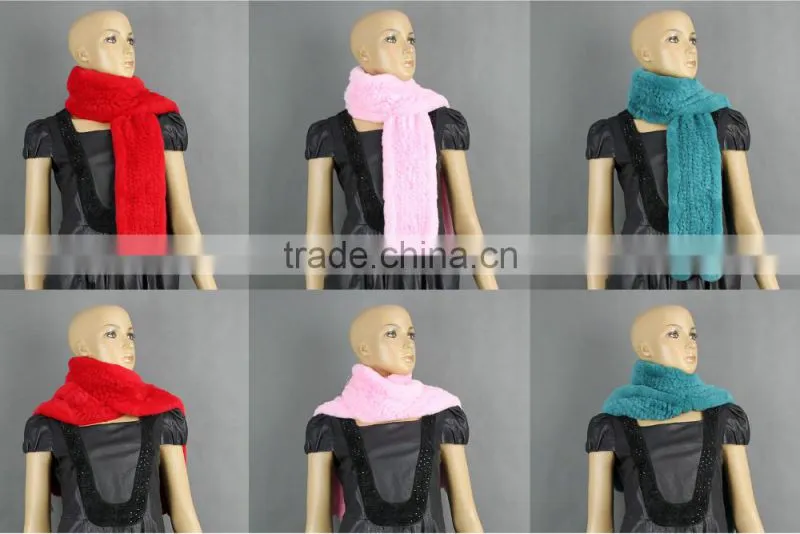 High Quality Knitted Rex-Rabbit Scarf
