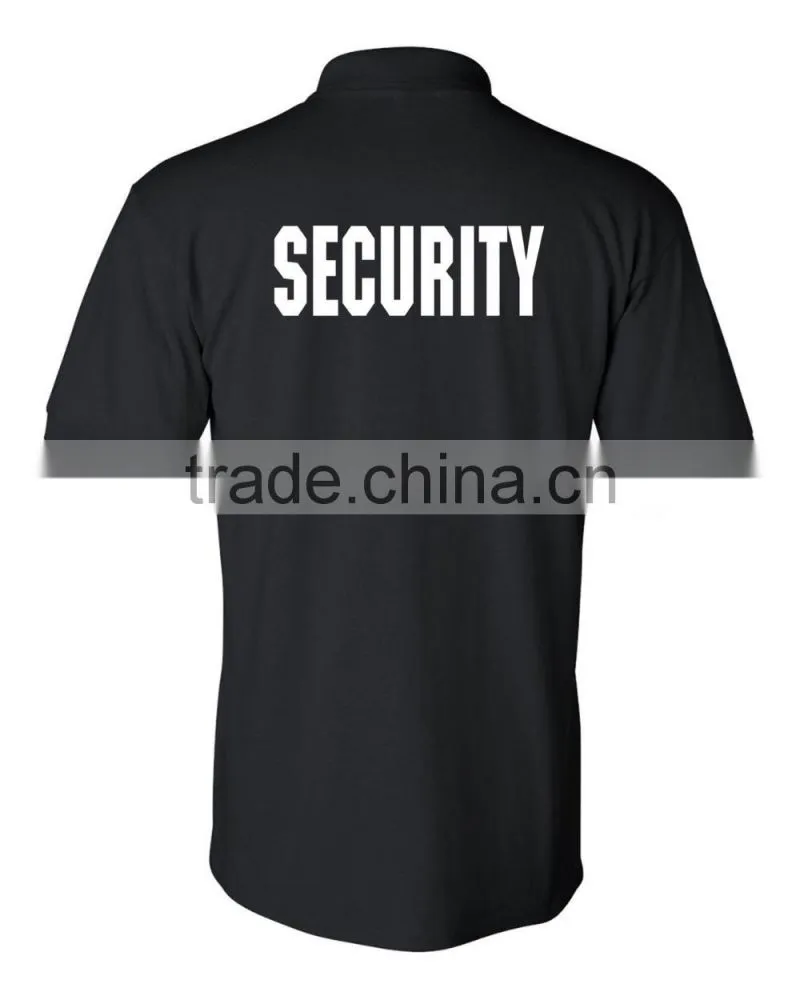 Security Guard Uniform Shirts Silkscreen Sport Polo Tshirt Design Men's Security Guard Uniforms For Sale
