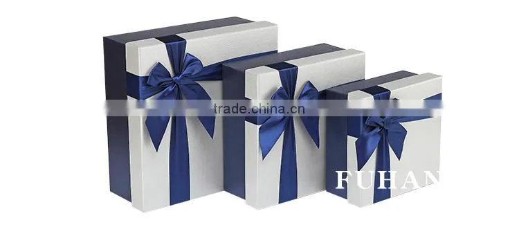 Customized bow boxes ,Pearl paper gift packaging box