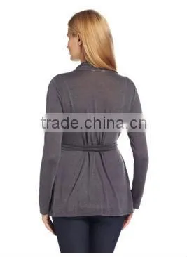 Three Seasons Maternity Women's Maternity Wrap Cardigan Maternity Swearter with Belt