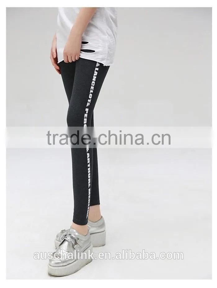 newest wholesale ladies cheap alphabet print cotton pants customized