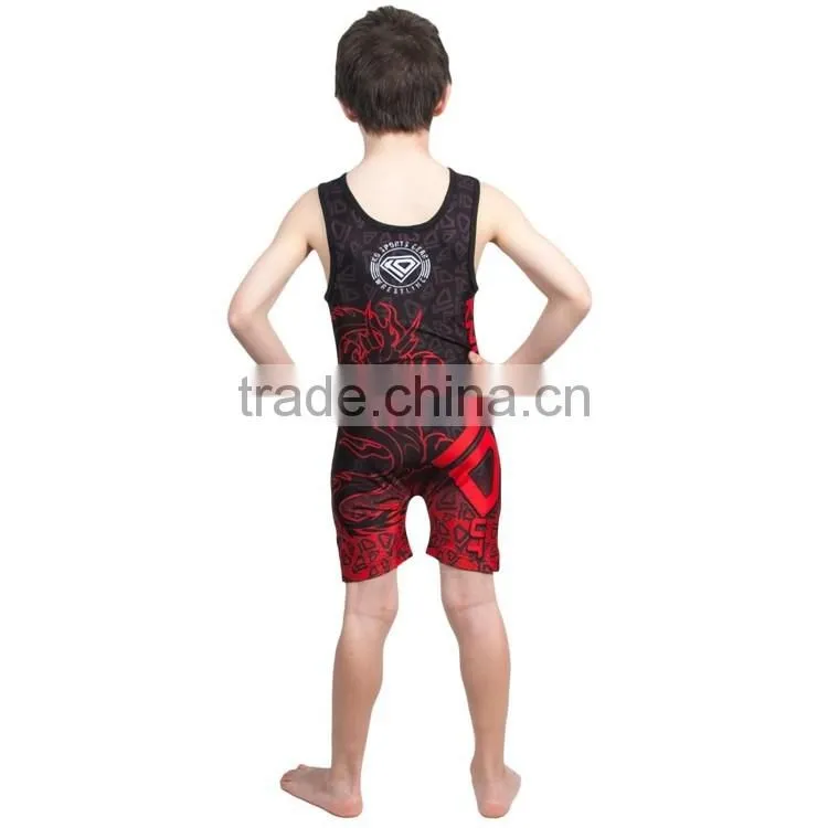 Adult and children Professionale sublimation wrestling singlets plus size